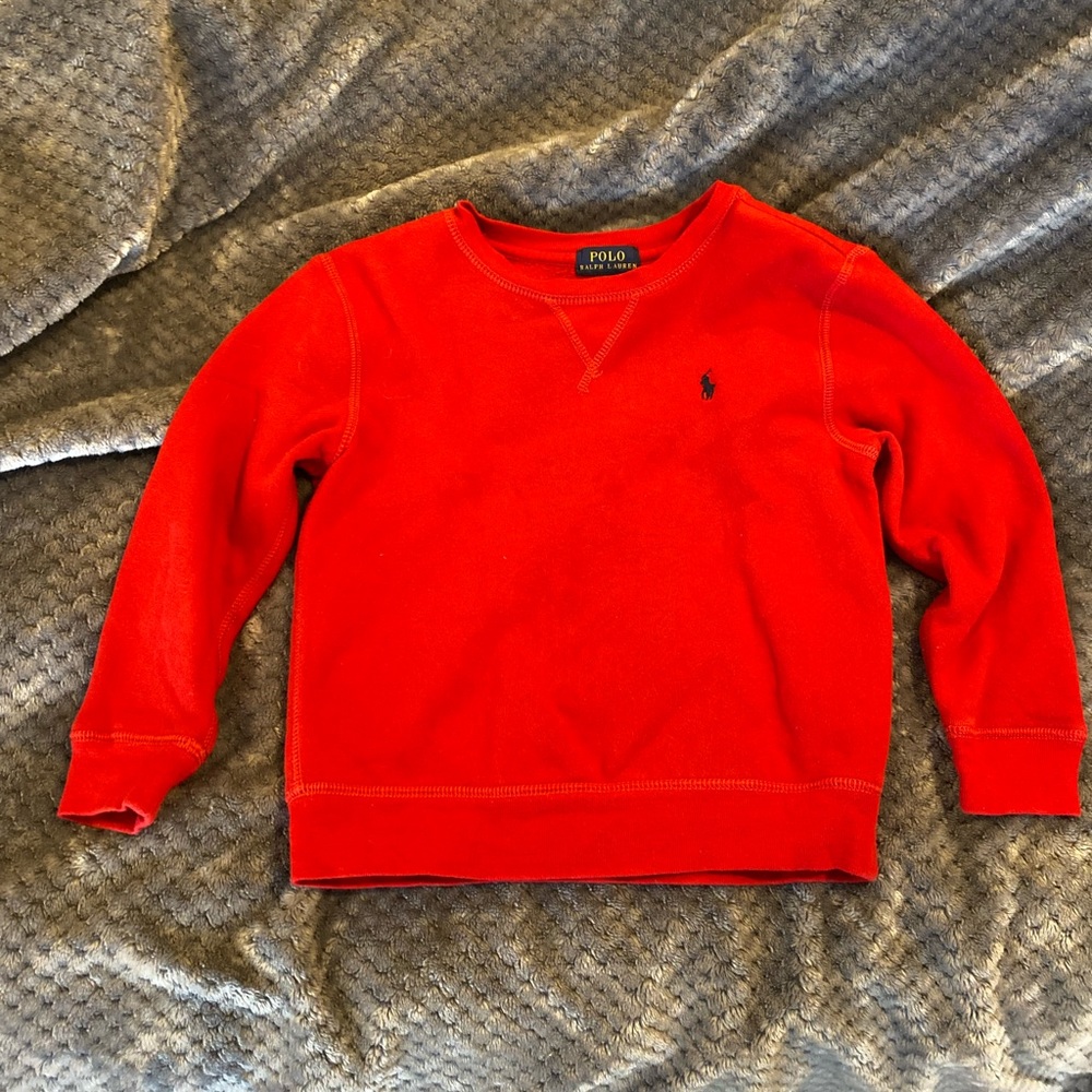 GC boys sz5 red Polo Ralph Lauren sweatshirt